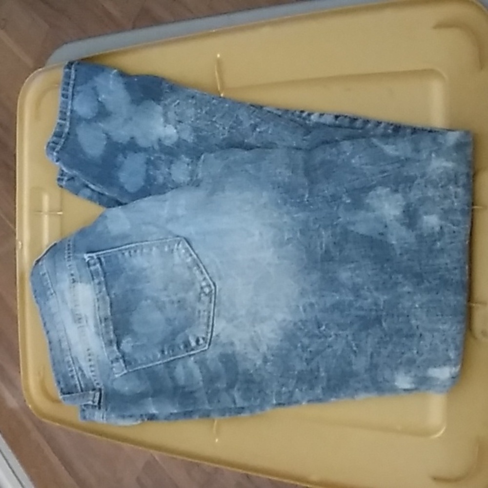 Decree, Legging Stretch, Women's Denim Blue Jeans, Size 9 Distressed.  T1